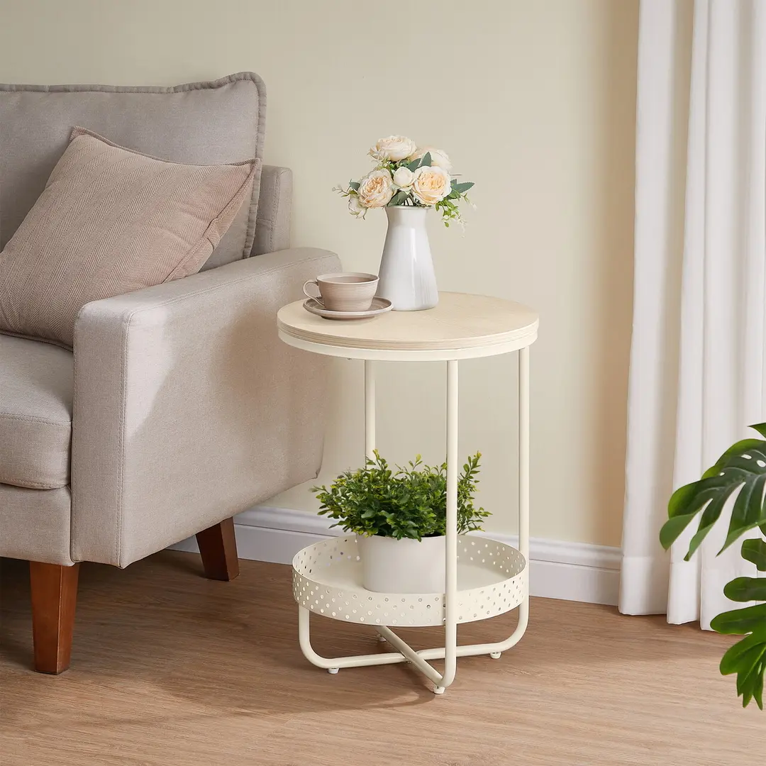 Masa pentru reviste Vasagle LET815L67 (Cream)