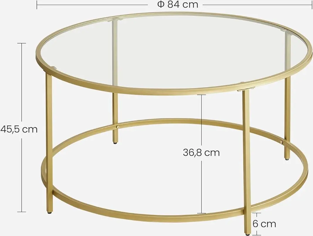 Masa pentru reviste Vasagle LGT21G (Gold)