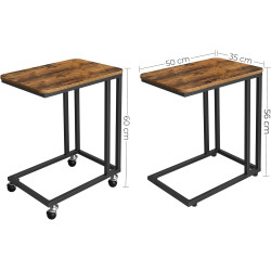 Masa pentru reviste Vasagle LNT50X (Rustic Brown/Black) Thumb