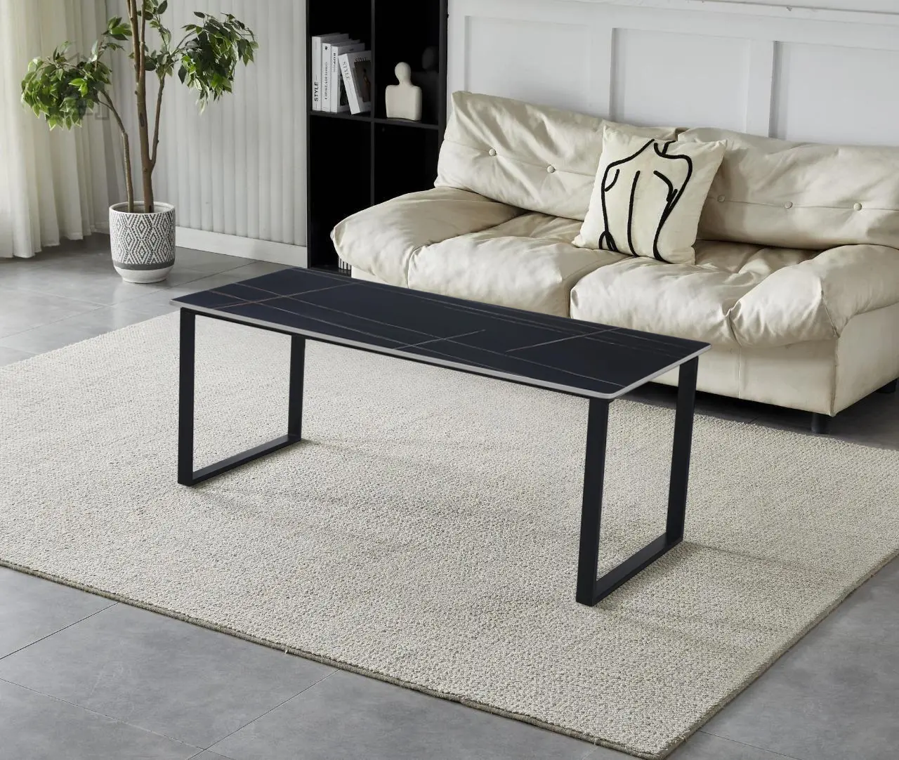 Masa pentru reviste Yasen CT- 2472 (Black Marble/Black)