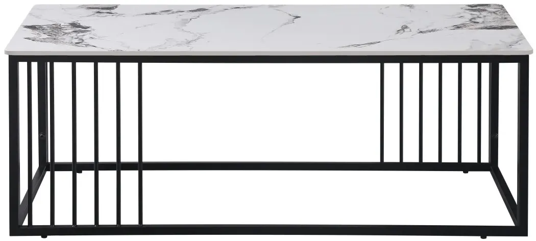 Masa pentru reviste Yasen CT- 2476 (White Marble/Black)