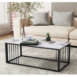 Masa pentru reviste Yasen CT- 2476 (White Marble/Black)