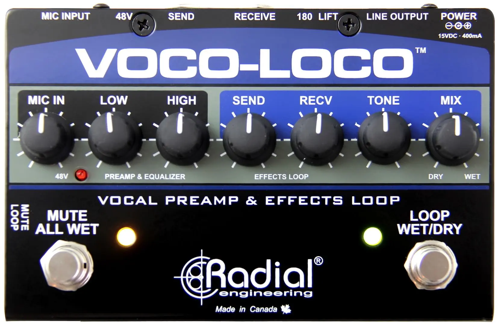 Pedala de efecte Radial Engineering Voco-Loco (Black)