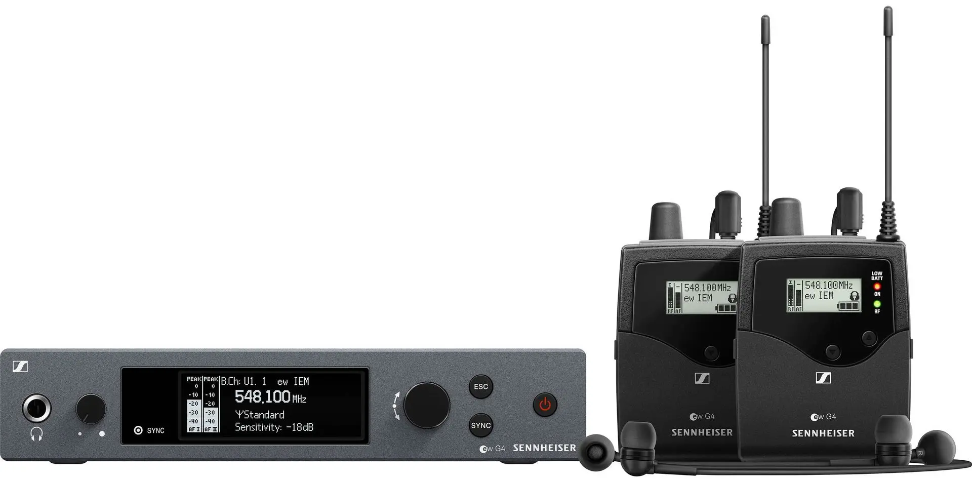 Sistem radio Sennheiser ew IEM G4-Twin-A (Black/Grey)