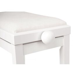 Scaun pentru pian Flame KB-15WHW (White) Thumb