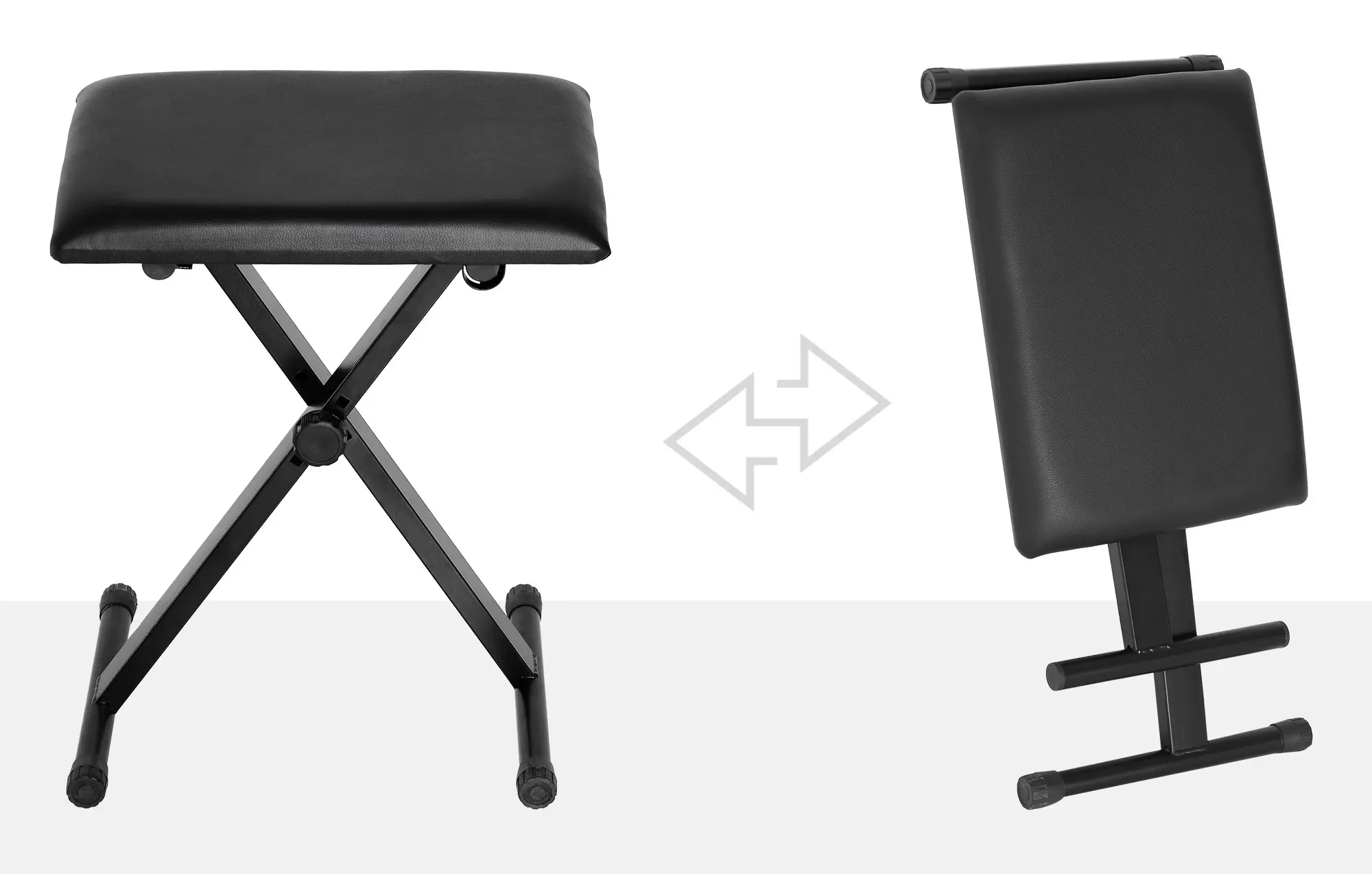 Scaun pentru pian Homcom 833-514 (Black) - 8