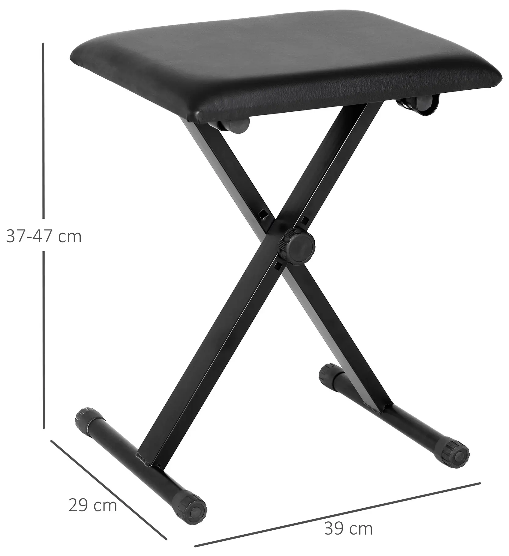 Scaun pentru pian Homcom 833-514 (Black) - 9