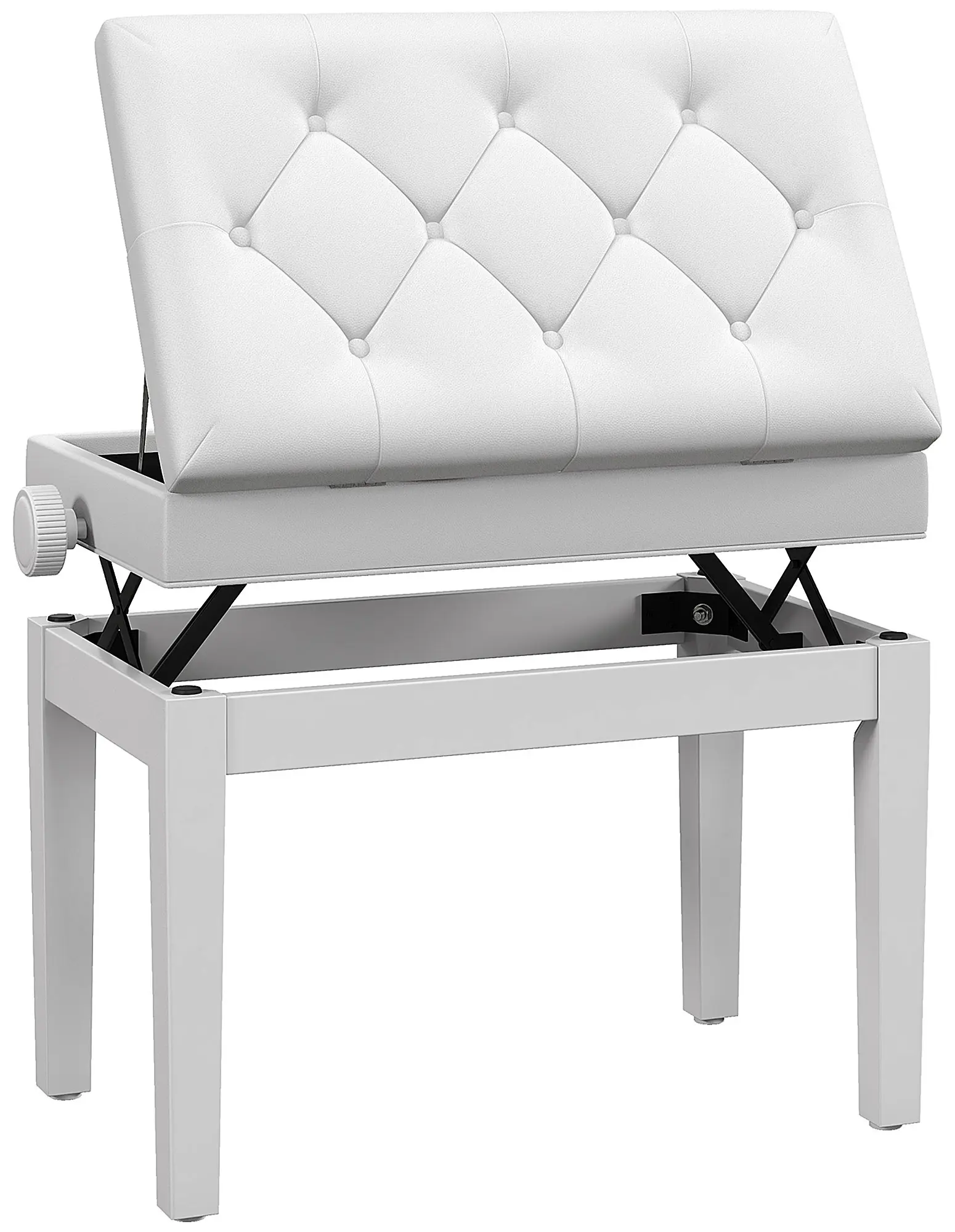 Банкетка для пианино Homcom F12-016V00WT (White) - 2
