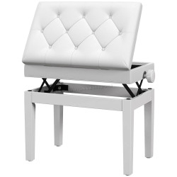 Bancheta pentru pian Homcom F12-016V00WT (White)