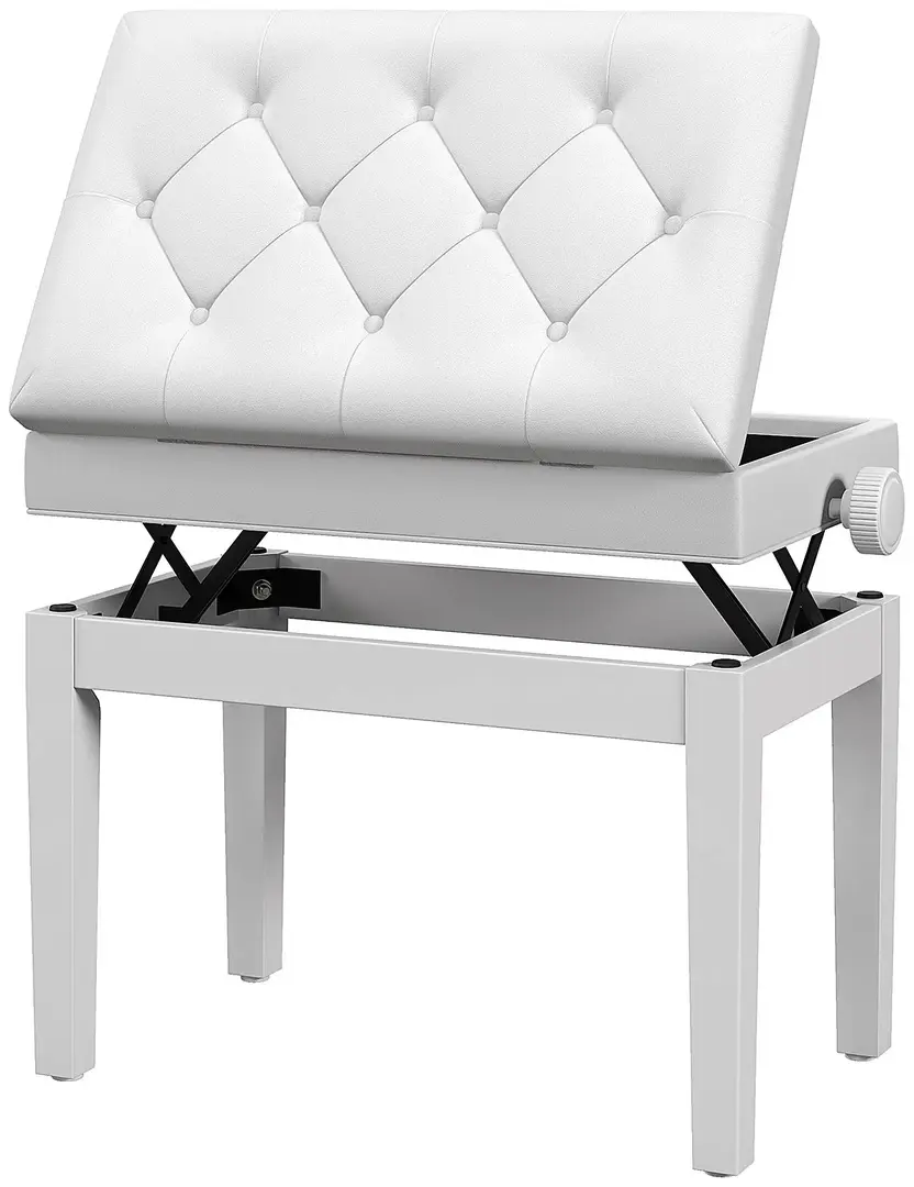 Банкетка для пианино Homcom F12-016V00WT (White)