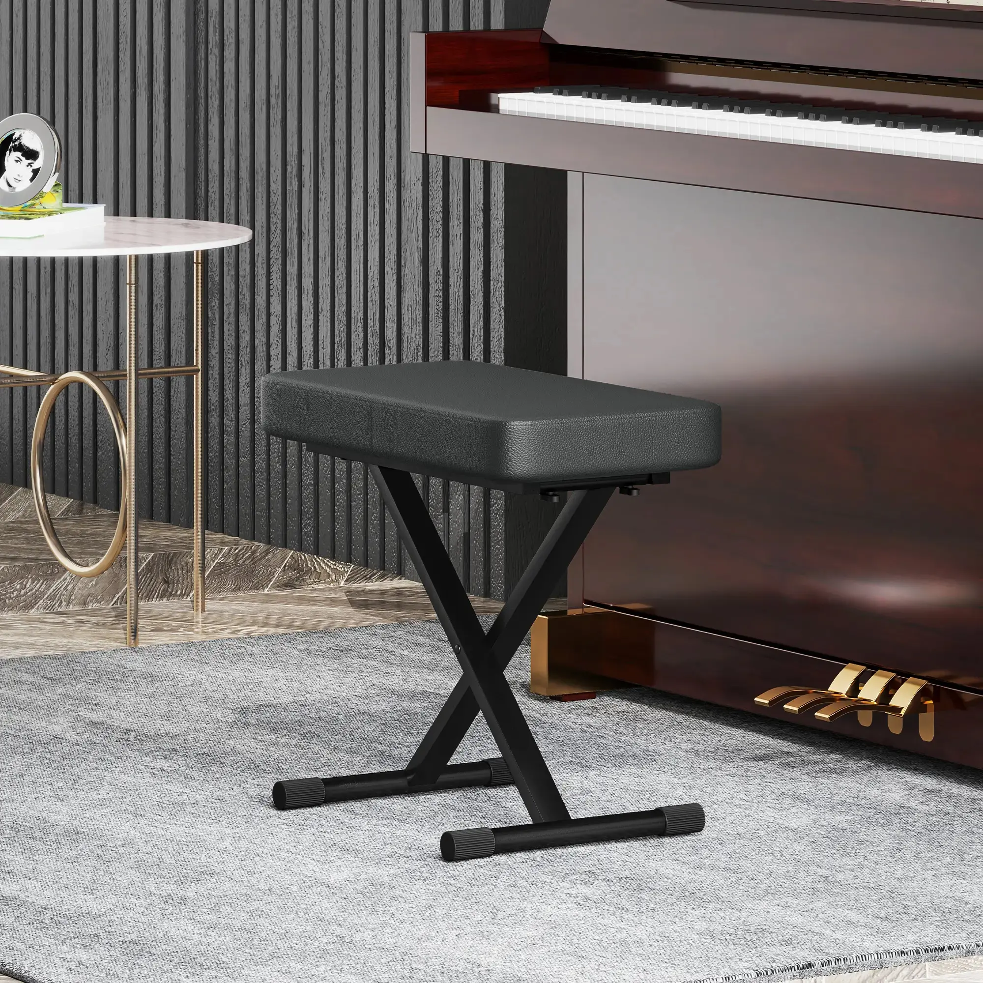 Банкетка для пианино Homcom F12-020V00BK (Black) - 5