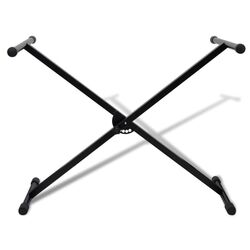 Stativ si scaun pentru instrumente cu clape VidaXL 70032 (Black) Thumb