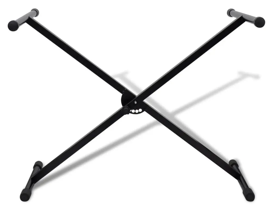 Stativ si scaun pentru instrumente cu clape VidaXL 70032 (Black)