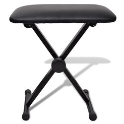 Stativ si scaun pentru instrumente cu clape VidaXL 70032 (Black) Thumb