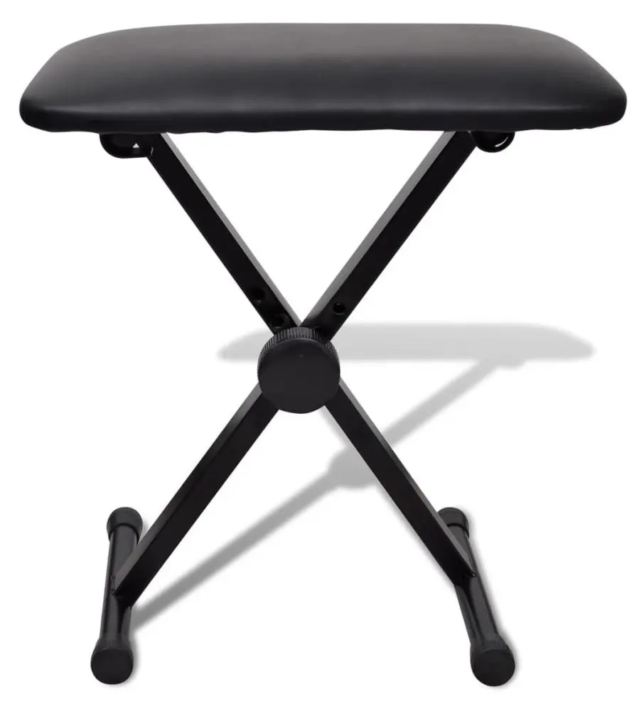 Stativ si scaun pentru instrumente cu clape VidaXL 70032 (Black)