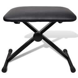 Stativ si scaun pentru instrumente cu clape VidaXL 70032 (Black) Thumb