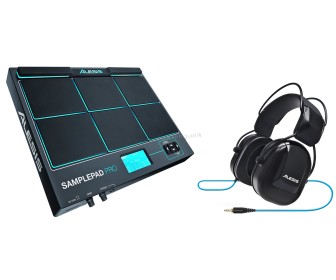 Controler de percutie + casti Alesis Samplepad Pro + DRP100 (Black)