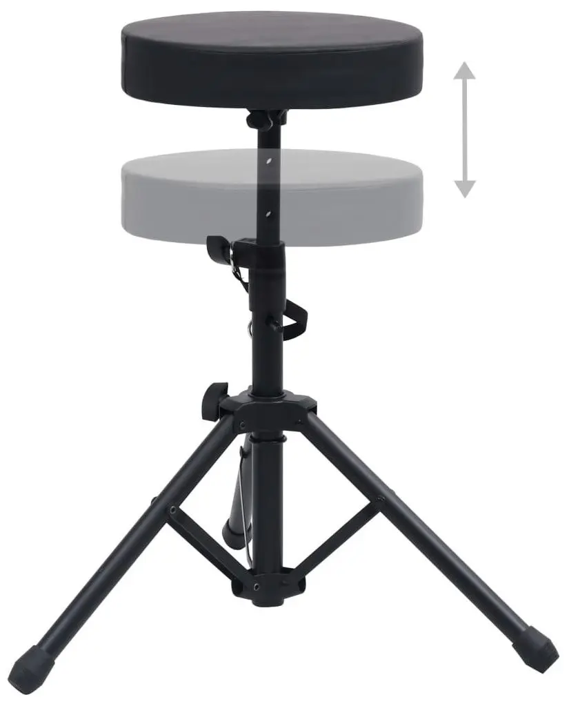 Scaun pentru tobe VidaXL 70092 (Black)