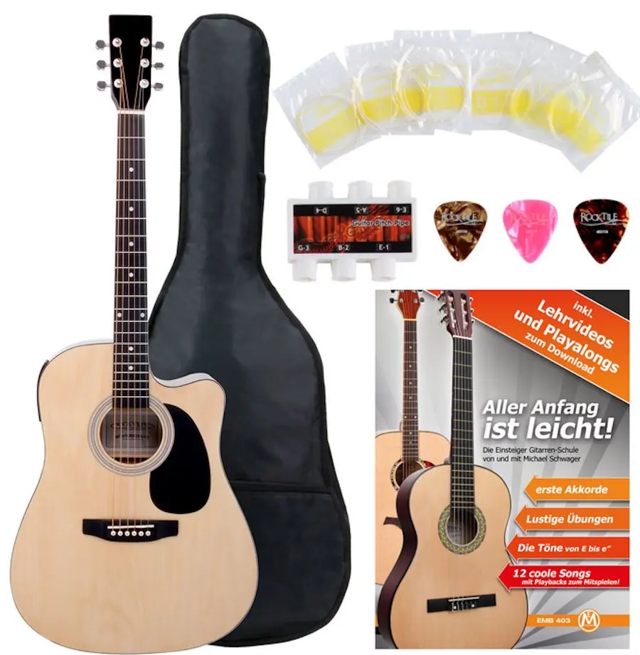 Set chitara Classic Cantabile WS-10NAT-CE (Natural/Black)