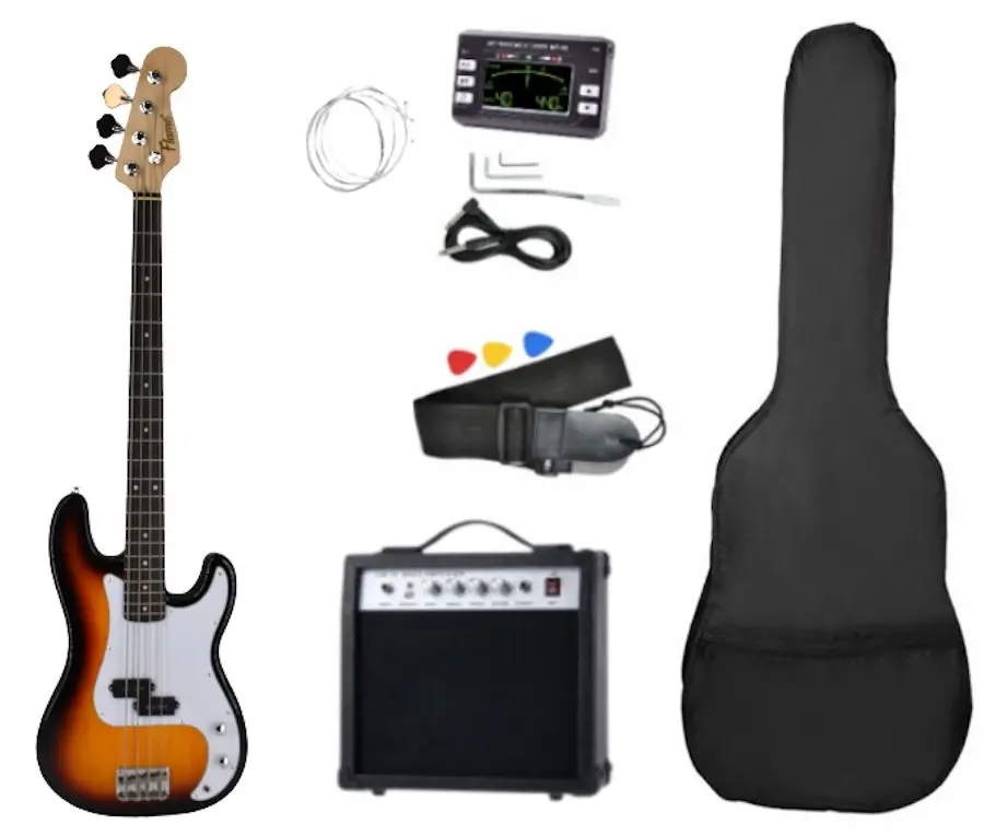 Set chitara Flame PB100 SB (Sunburst/Black)