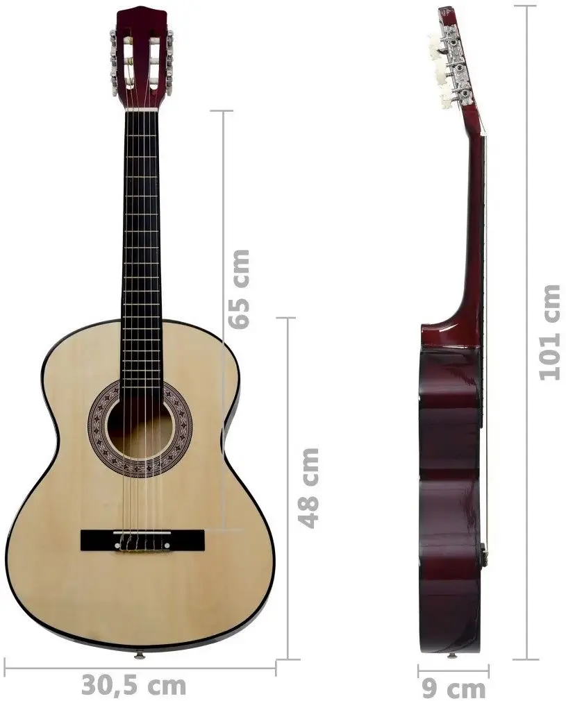 Chitară VidaXL 3055598 4/4 (Natural)