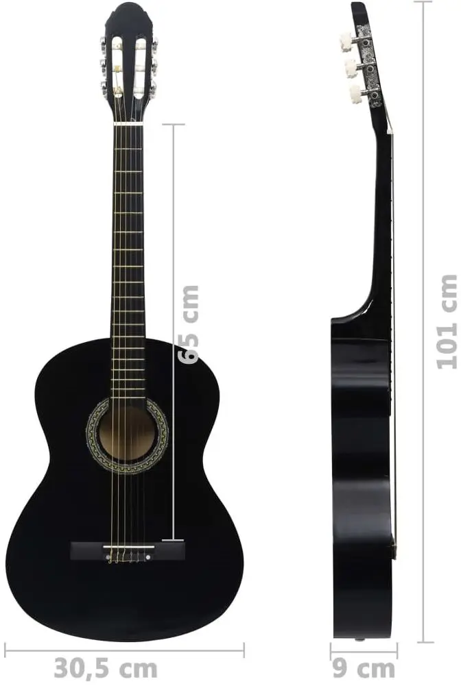 Гитара VidaXL 3055600 4/4 (Black)