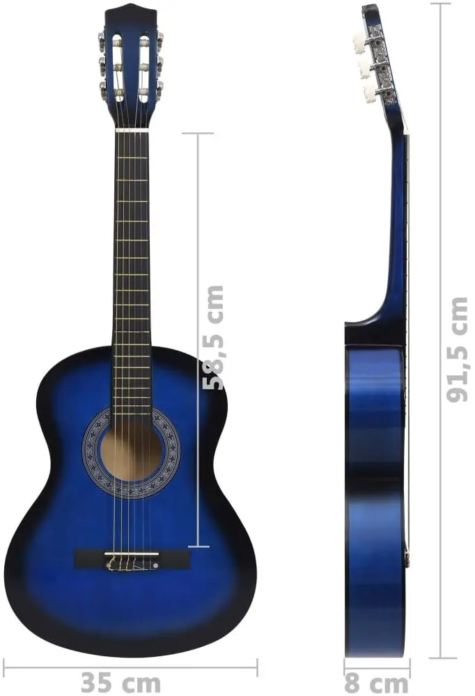 Chitara VidaXL 3055888 3/4 (Blue)