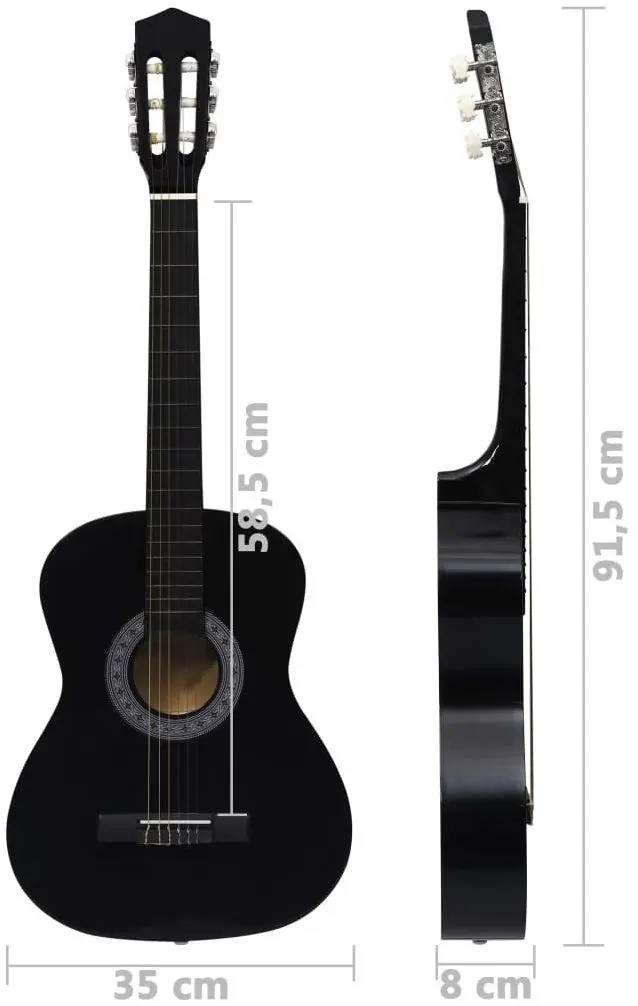 Chitara VidaXL 3055889 3/4 (Black)