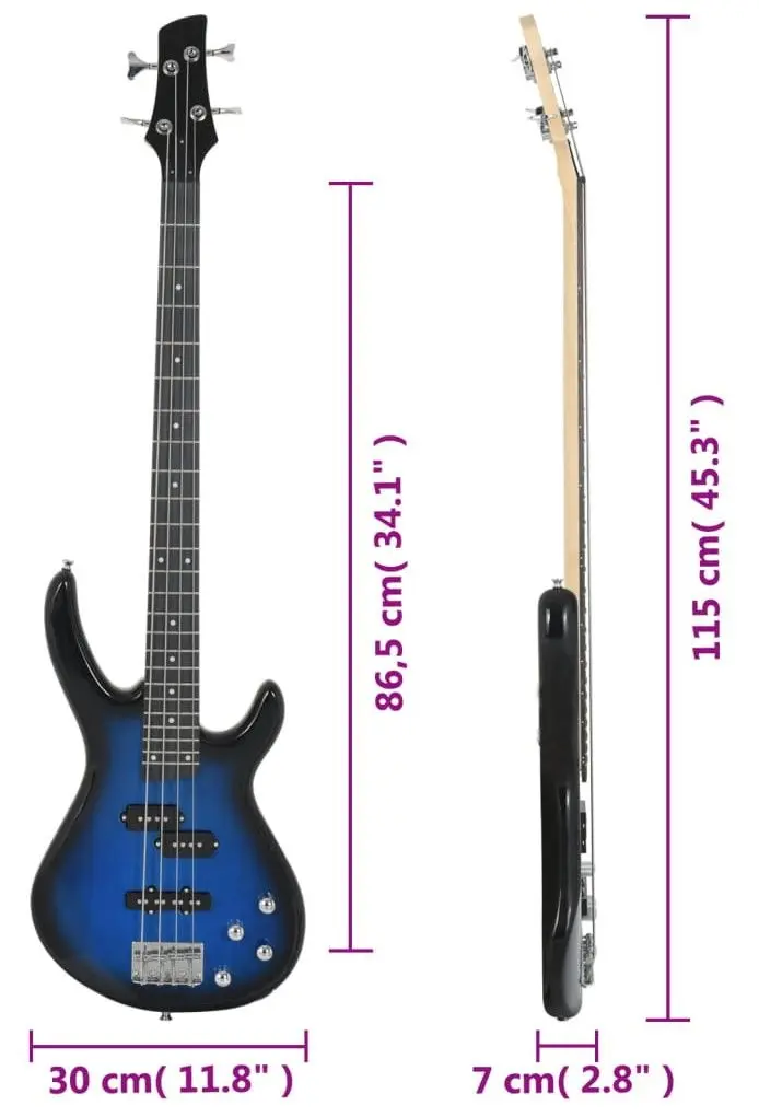 Chitara VidaXL 70182 (Blue/Black)