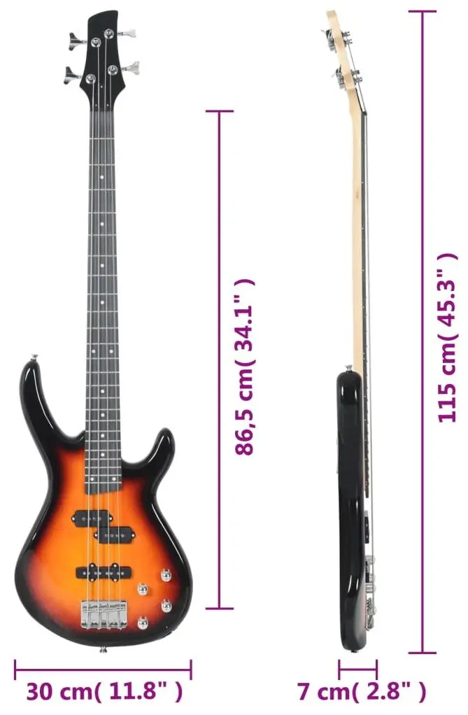 Гитара VidaXL 70183 (Brown/Black)