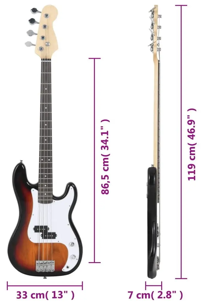 Chitara VidaXL 70184 (Brown/White)