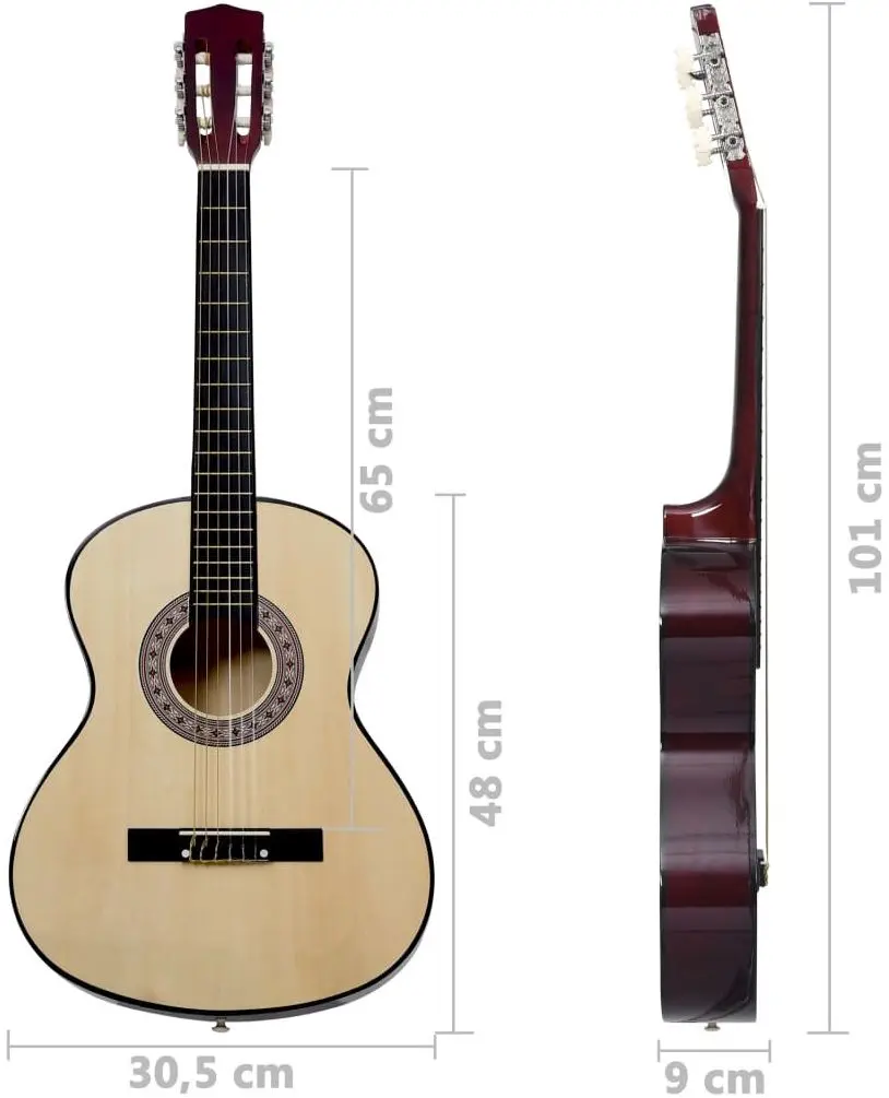 Set chitara VidaXL 70107 4/4 (Natural)