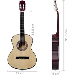 Set chitara VidaXL 70115 3/4 (Natural) Thumb