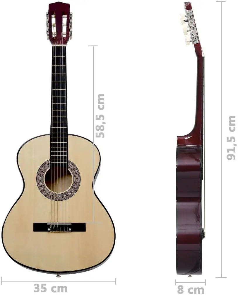 Set chitara VidaXL 70115 3/4 (Natural)