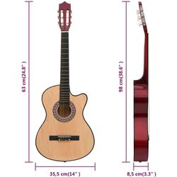 Set chitara VidaXL 70131 (Natural) Thumb