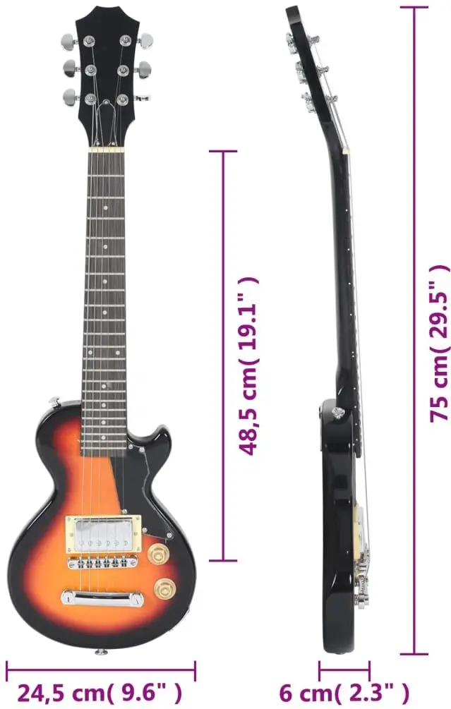 Set chitara VidaXL 70197 3/4 (Brown/Black)