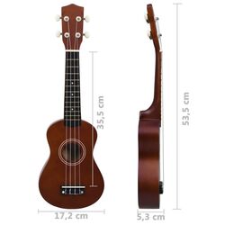 Ukulele VidaXL 70145 (Brown) Thumb