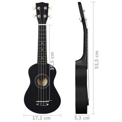 Ukulele VidaXL 70147 (Black) Thumb