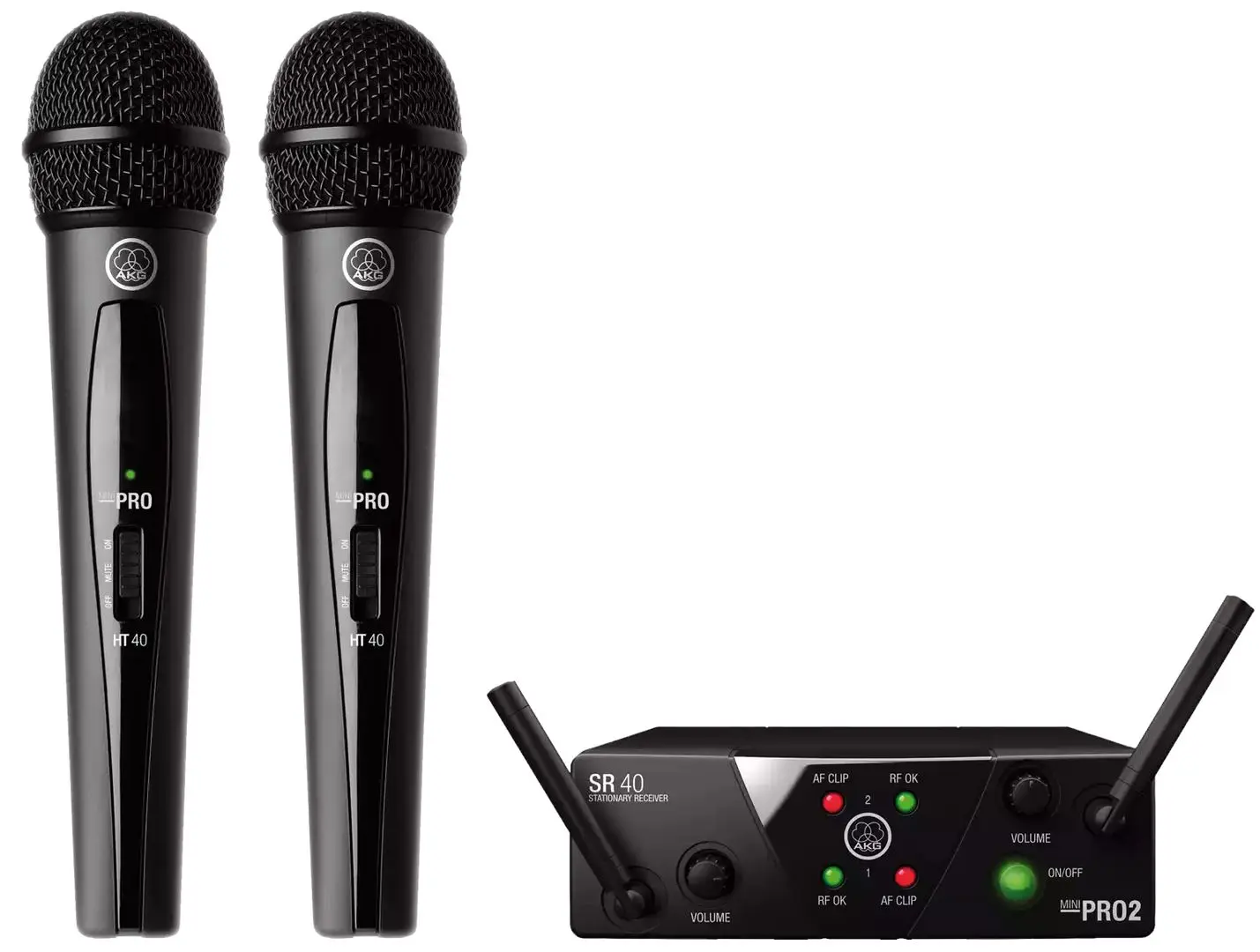 Sistem de microfon AKG WMS 40 Mini Dual ISM2 Set (Black)