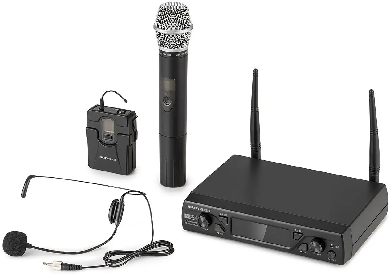 Sistem radio Auna Pro UHF200C-2B (Black)