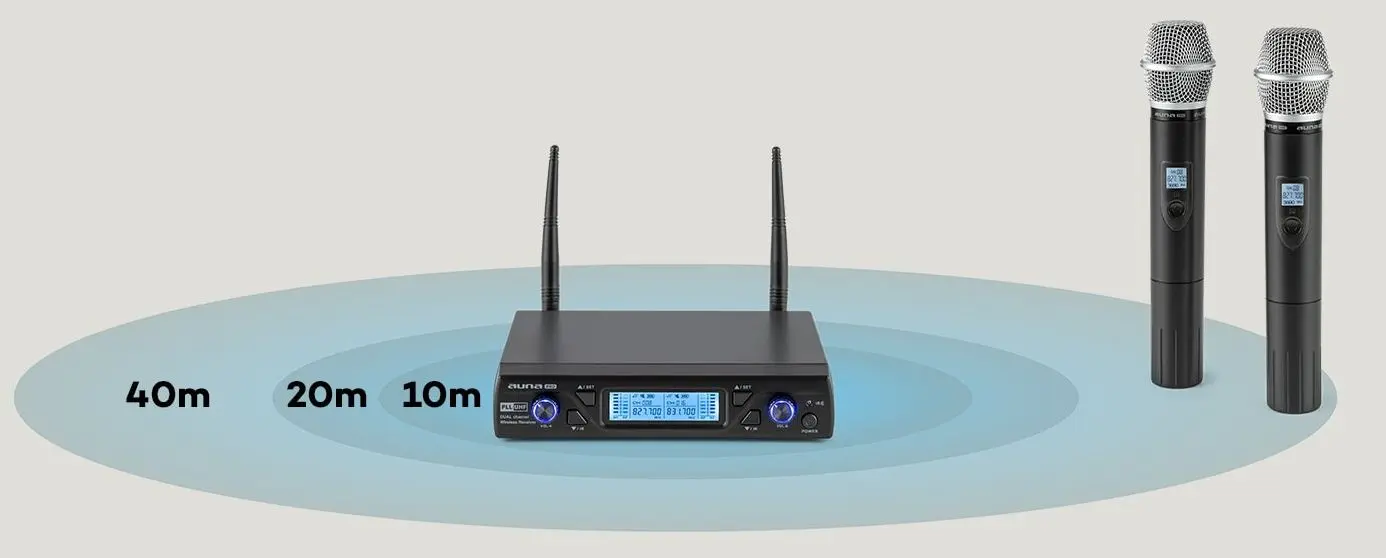 Sistem radio Auna Pro UHF200C-2H (Black)