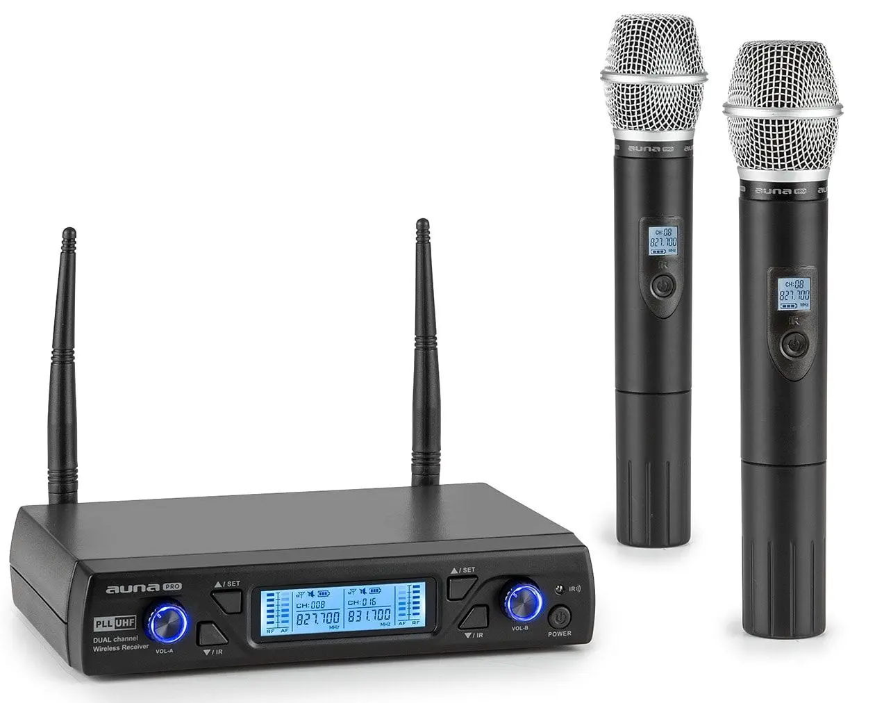Sistem radio Auna Pro UHF200C-2H (Black)