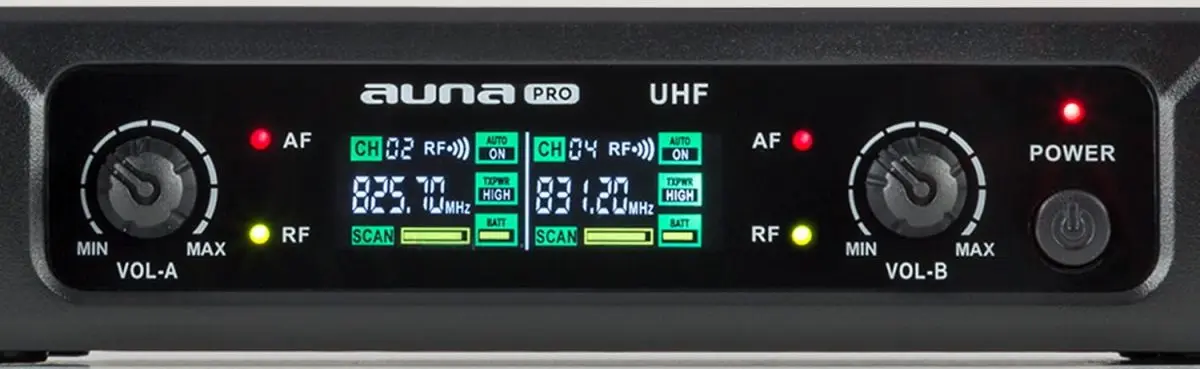Sistem radio Auna Pro UHF200F-2B 10034472 (Black)