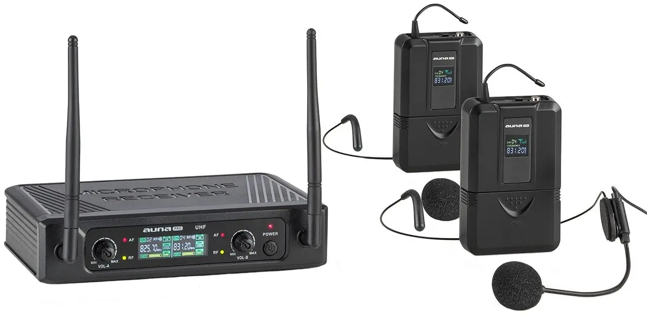 Sistem radio Auna Pro UHF200F-2B 10034472 (Black)