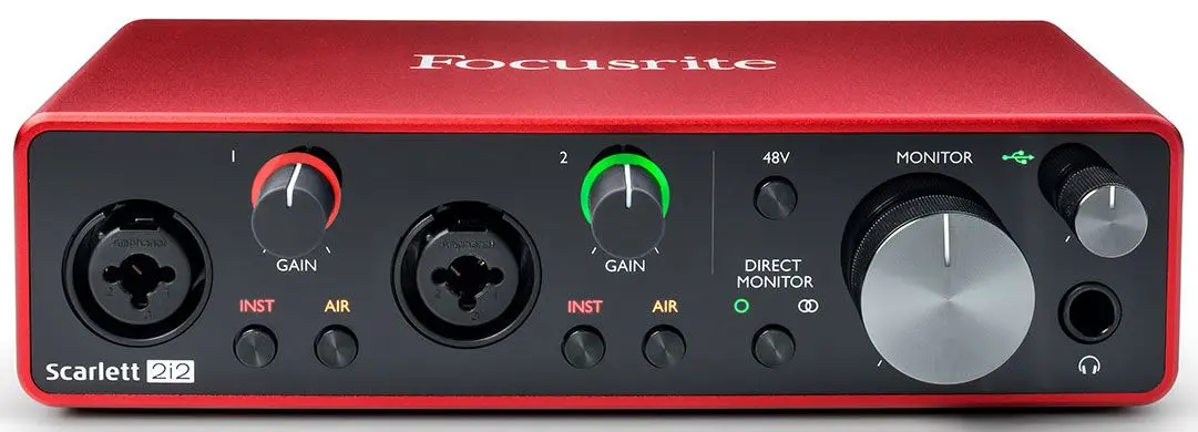 Set de inregistrare audio Focusrite Scarlett 2i2 Studio (Red/Black)