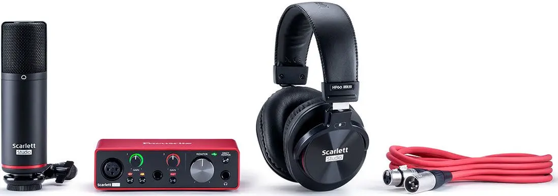 Set inregistrare audio Focusrite Scarlett Solo Studio (Red/Black)