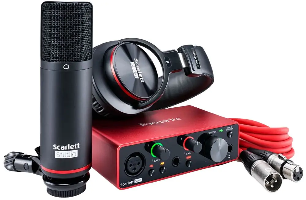 Set inregistrare audio Focusrite Scarlett Solo Studio (Red/Black)