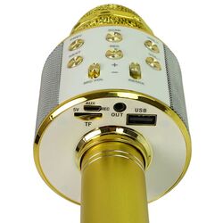 Microfon karaoke LeanToys WS-858 (Golden) Thumb