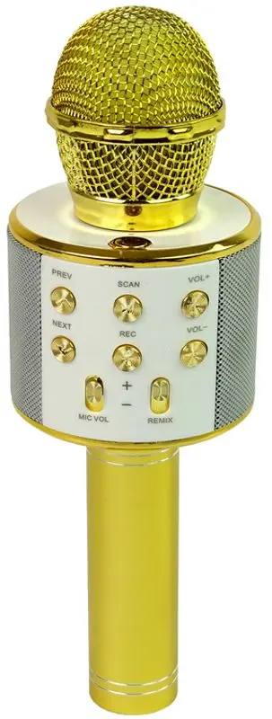 Microfon karaoke LeanToys WS-858 (Golden)