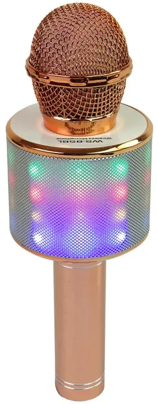 Microfon karaoke LeanToys WS-858 (Rose Gold)